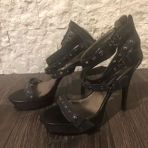 Guess Black Heels Sz 7